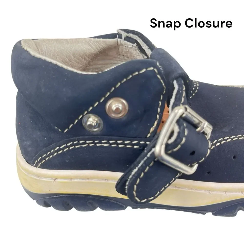 NA! Toddler EU‎ 22 | US 6 Made in Italy Blue Leather Sandal Snap Closure